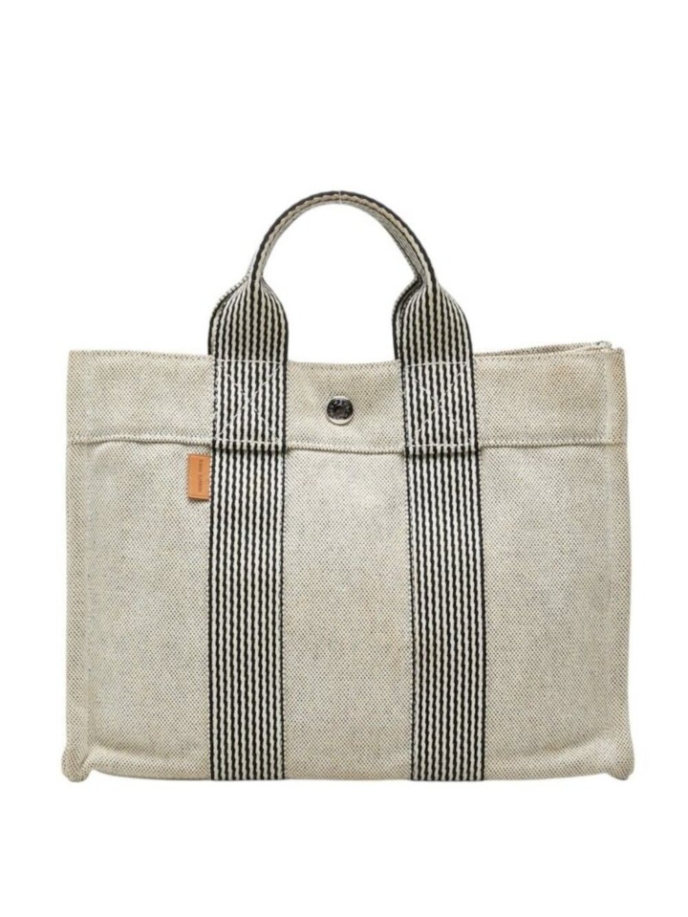 Hermes New Fourre Tout PM Tote Bag Gray Canvas